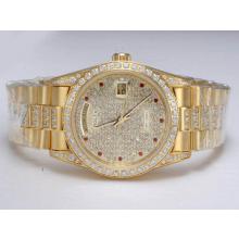 Rolex Day-Date In Oro Automatico Completo Con Diamond Bezel E Dial