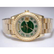 Rolex Day-Date In Oro Automatico Completo Con Diamond Bezel E Marcatura