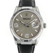 Rolex Datejust Movimento Svizzero Eta 2836 Con Grigio Watermark Strap Dial-Leather