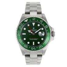 Rolex GMT-Master II Movimento Svizzero Eta 2836 Ghiera Verde In Ceramica Con Green Dial S / S
