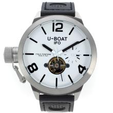 U-Boat Italo Fontana Tourbillon Automatico Con Quadrante Bianco-Leather Strap