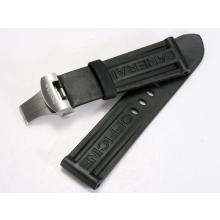 Panerai Nero Cinturino In Gomma Con Fibbia Pieghevole Per L&#39;Asia Valjoux 7750 Movimento Modello