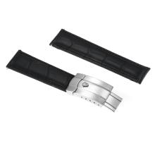 Rolex Cinturino In Pelle Nera Con Fibbia Di Distribuzione Per Datejust Version