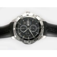 Tag Heuer Aquaracer 300 Meters Chrono Day Date Black/Same Chassis As 7750 Version-Sapphire Glass