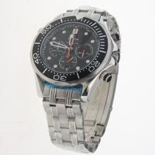 Omega Seamaster Working Chronograph with Black Dial S/S-1