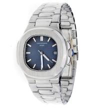 Patek Philippe Nautilus Automatic with Blue Dial S/S-18K Plated Gold Movement