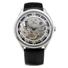 Vacheron Constantin Manual Winding with Skeleton Dial-Leather Strap-1