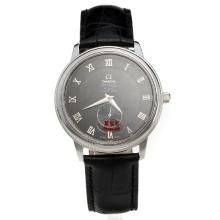 Omega De Ville Automatic with Black Dial-Leather Strap
