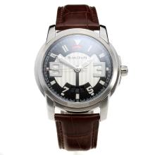 Blancpain with White/Black Dial-Leather Strap