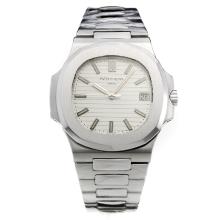 Patek Philippe Nautilus MIYOTA 9015 Automatic Movement with Silver Dial S/S