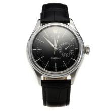 Rolex Cellini Automatic with Black Dial-Leather Strap-2
