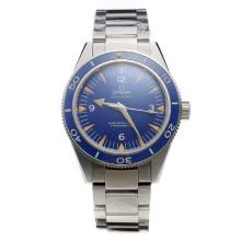 Omega Seamaster Automatic Ceramic Bezel with Blue Dial S/S