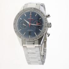 Omega Speedmaster Chronograph Asia Valjoux 7750 Movement with Blue Dial S/S-1