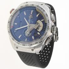 Tag Heuer Grand Carrera Calibre 36 Working Chronograph with Blue Dial-Rubber Strap