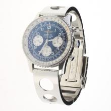 Breitling Navitimer Chronograph Asia Valjoux 7750 Movement Number Markers with Blue Dial S/S-1