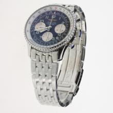 Breitling Navitimer Chronograph Asia Valjoux 7750 Movement Number Markers with Black Dial S/S