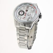 Tag Heuer Carrera CAL. HEUER 01 Working Chronograph with White Dial S/S