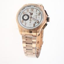 Tag Heuer Carrera CAL. HEUER 01 Working Chronograph Full Rose Gold with White Dial
