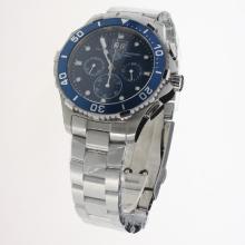 Tag Heuer Aquaracer Big Date Working Chronograph with Blue Dial S/S
