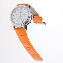 Chopard Imperiale Working Chronograph with MOP Dial-Orange Leather Strap