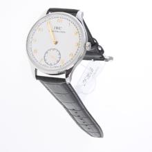 IWC Portuguese Hunter-style 98950-Calibre Manual Winding Movement with White Dial-Leather Strap