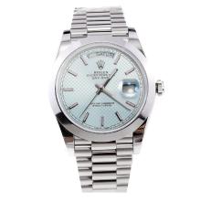 Rolex Day-Date II Swiss ETA 2836 18K Plated Gold Movement with Light Blue Dial S/S