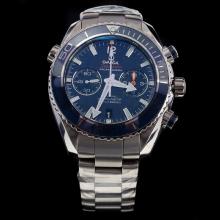 Omega Seamaster Swiss 9300 Chronograph Automatic Movement Blue Bezel with Blue Dial S/S