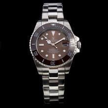 Rolex Submariner Automatic with Brown Ceramic Bezel and Dial S/S-Medium Size