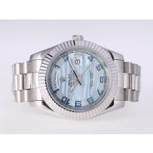 Rolex Day-Date II Automatic Number Marcatura Con Blue Wave Dial-41 Millimetri New Version