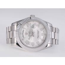 Rolex Day-Date II Automatic Number Marcatura Con Silver Dial-41 Millimetri New Version