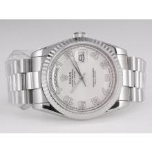Rolex Day-Date Swiss ETA 2836 Movimento Con Silver Dial-Numero Di Marcatura