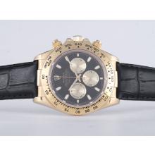 Rolex Daytona Di Lavoro Cronografo Cassa In Oro Con Quadrante Nero-Stick Marcatura Vetro Zaffiro