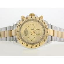 Rolex Daytona II Automatic YG / SS Two Tone Con Golden Dial / Stick Marking-42mm Version