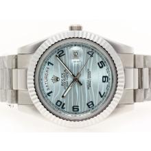 Rolex Day-Date II Automatic Number Marcatura Con Blue Wave Dial-41 Millimetri Version