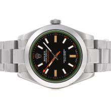 Rolex Milgauss Asia ETA 3135 Movement Con Colorato Verde Sapphire