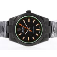Rolex Milgauss Automatic PVD Completa Con Black Marcatori Dial-arancio