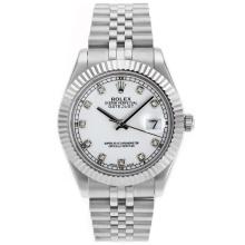 Rolex Datejust II Movimento Svizzero Eta 2836 Indici Di Diamanti Con Quadrante Bianco